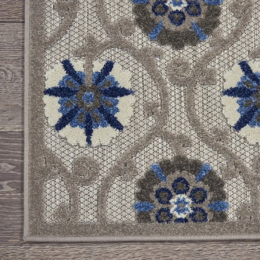 Blue And Gray Indoor Outdoor Area Rug Photo 9