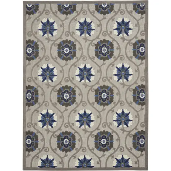 Blue And Gray Indoor Outdoor Area Rug Photo 1