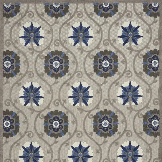 Blue And Gray Indoor Outdoor Area Rug Photo 4