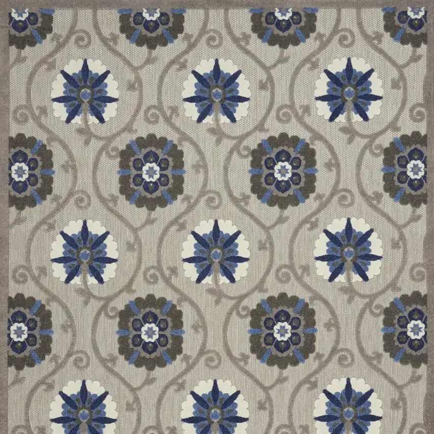 Blue And Gray Indoor Outdoor Area Rug Photo 4