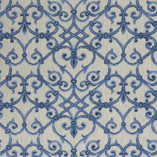 Blue And Gray Indoor Outdoor Area Rug Photo 3