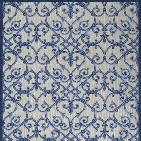 Blue And Gray Indoor Outdoor Area Rug Photo 8