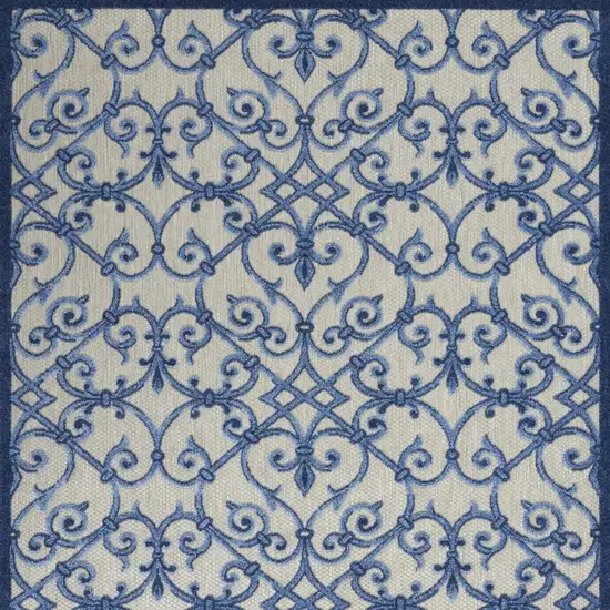 Blue And Gray Indoor Outdoor Area Rug Photo 4