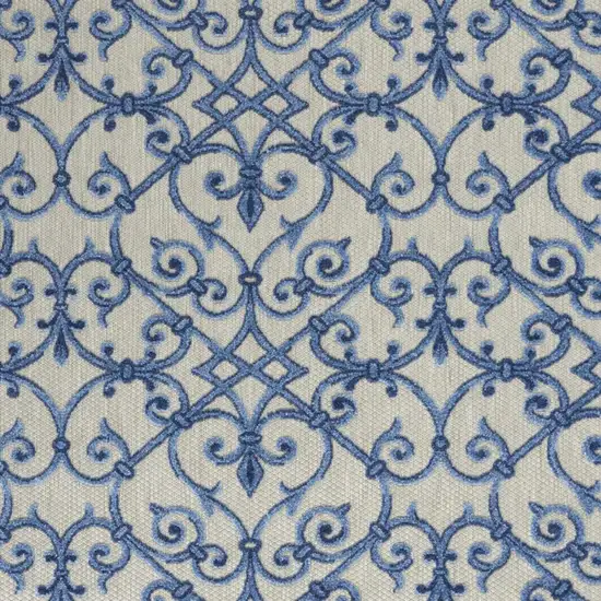 Blue And Gray Indoor Outdoor Area Rug Photo 3