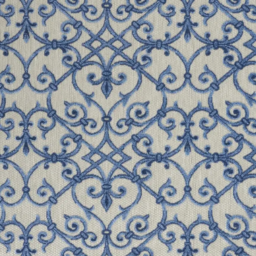 Blue And Gray Indoor Outdoor Area Rug Photo 3