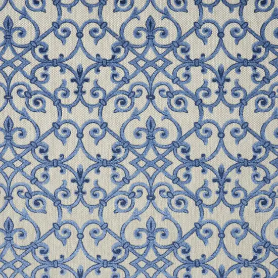 Blue And Gray Indoor Outdoor Area Rug Photo 3