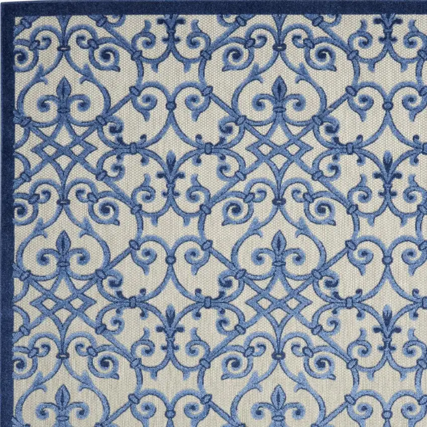 Blue And Gray Indoor Outdoor Area Rug Photo 6