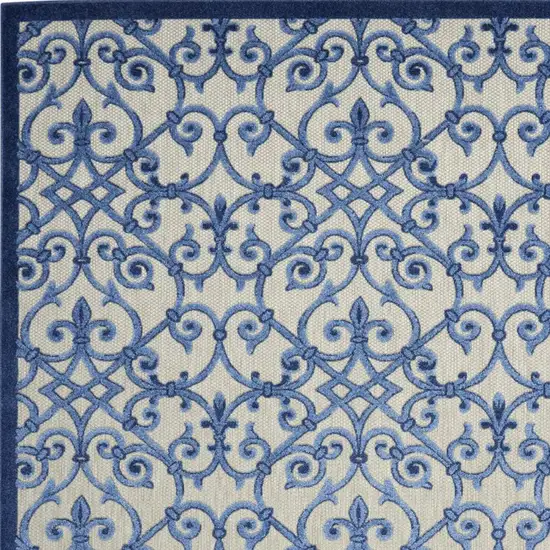 Blue And Gray Indoor Outdoor Area Rug Photo 6