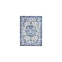 Photo of Gray and Blue Persian Medallion Area Rug
