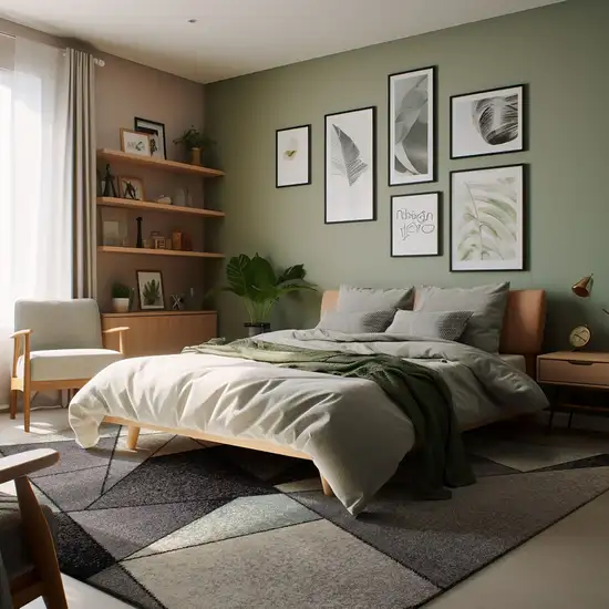 Grey Blue Geometric Area Rug Photo 4