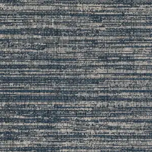 Photo of Gray and Blue Striped Stain Resistant Indoor Outdoor Area Rug