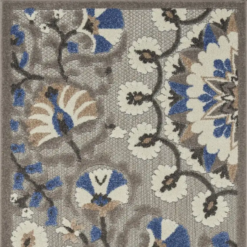 Blue And Gray Indoor Outdoor Area Rug Photo 3