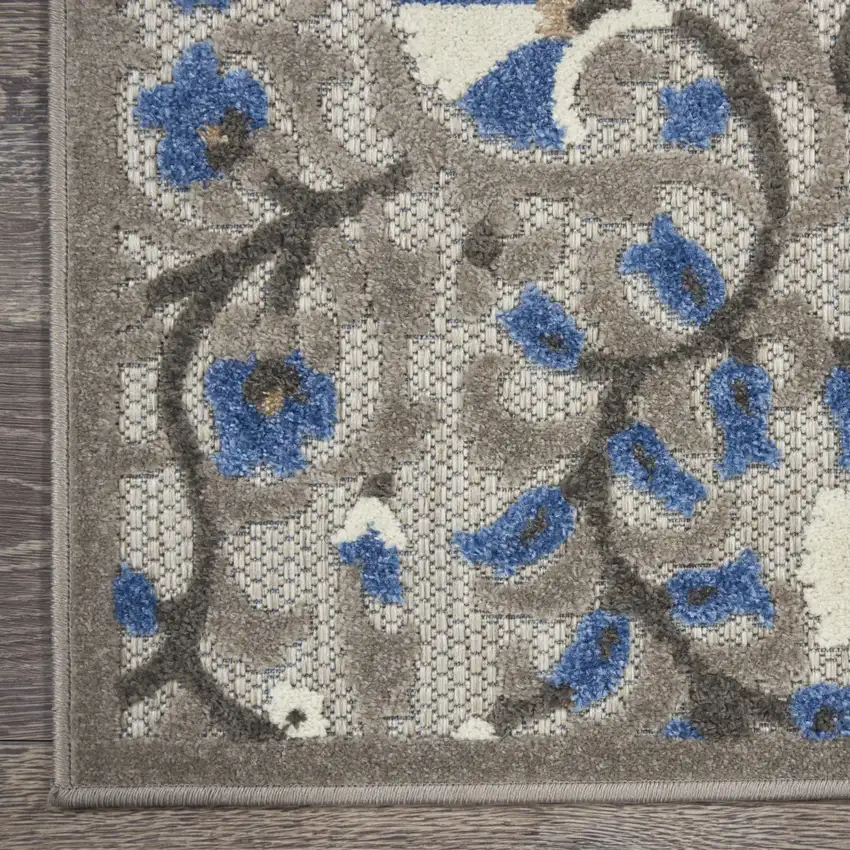 Blue And Gray Indoor Outdoor Area Rug Photo 9