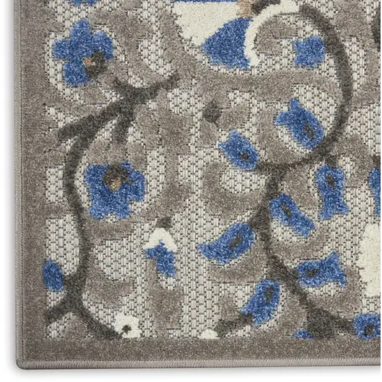 Blue And Gray Indoor Outdoor Area Rug Photo 8