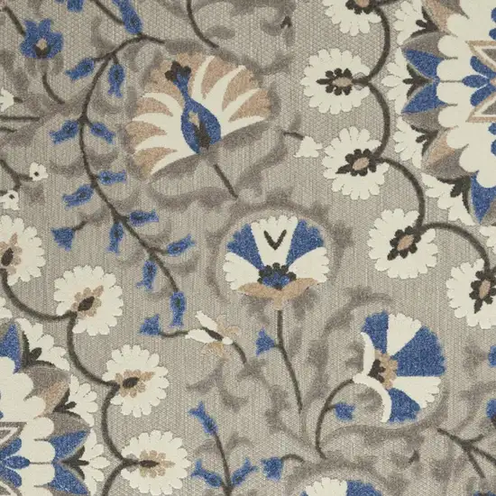 Blue And Gray Indoor Outdoor Area Rug Photo 3