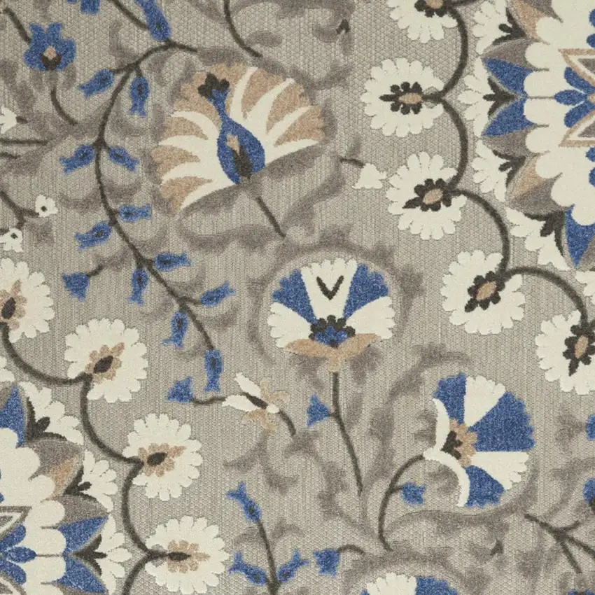 Blue And Gray Indoor Outdoor Area Rug Photo 3