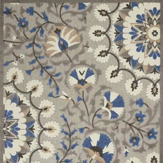 Blue And Gray Indoor Outdoor Area Rug Photo 4