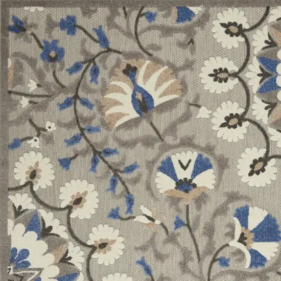 Blue And Gray Indoor Outdoor Area Rug Photo 3