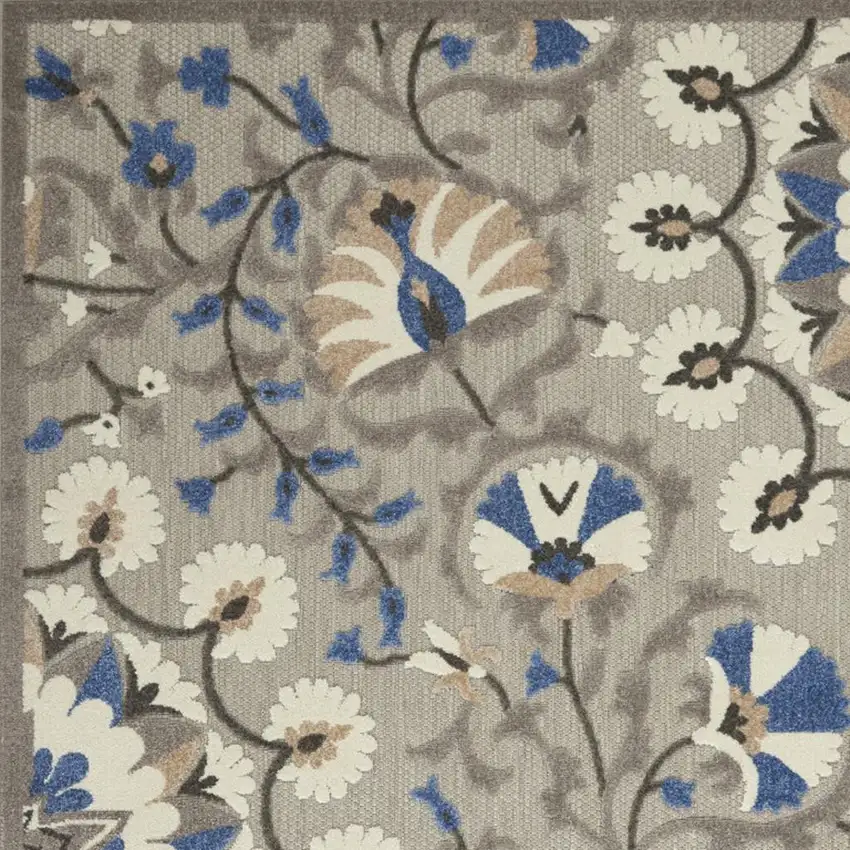 Blue And Gray Indoor Outdoor Area Rug Photo 3