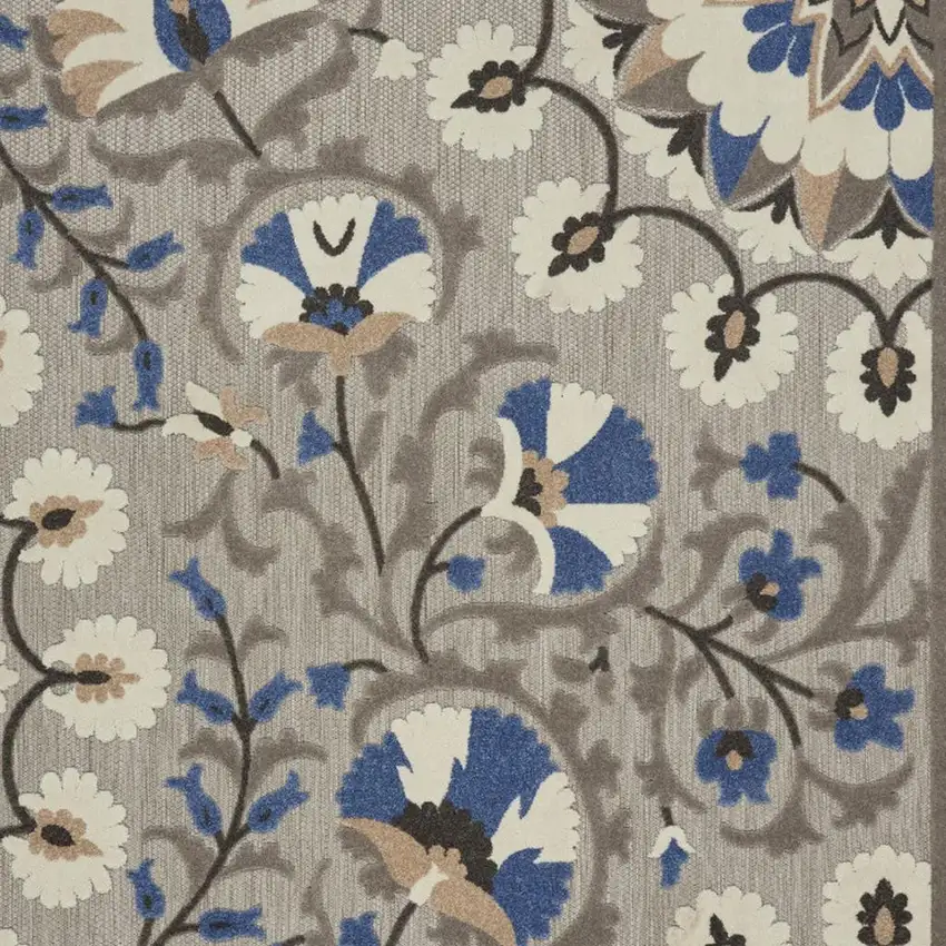Blue And Gray Indoor Outdoor Area Rug Photo 3