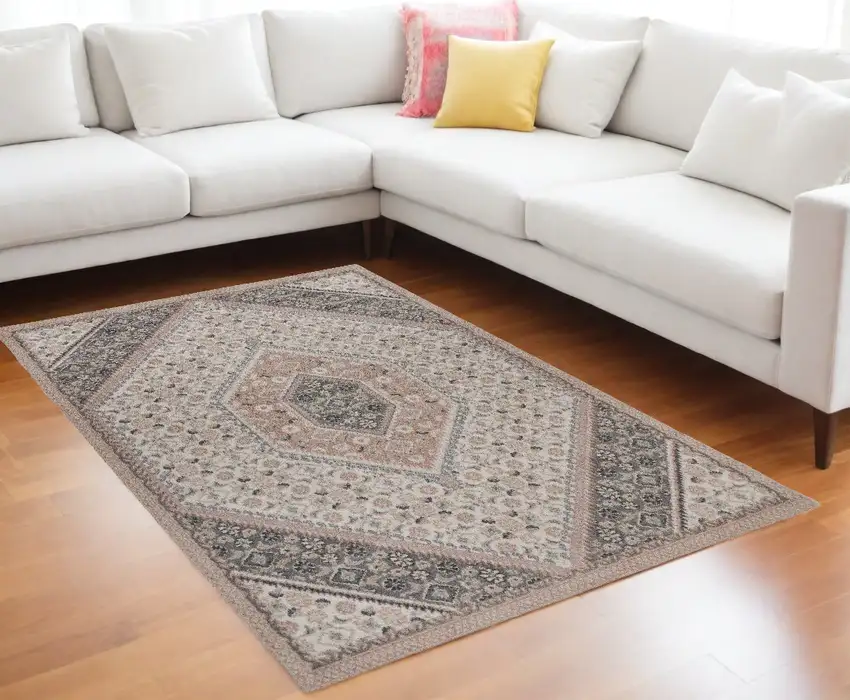 Gray and Ivory Area Rug Photo 1