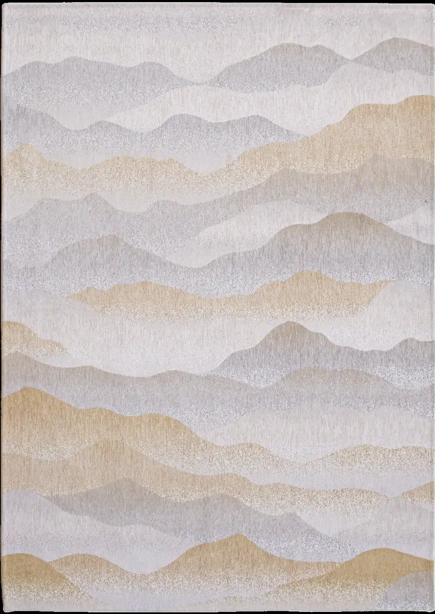Gray and Brown Abstract Non Skid Area Rug Photo 2