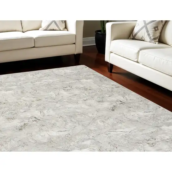 Gray and Brown Abstract Non Skid Area Rug Photo 1