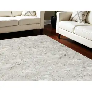 Photo of Gray and Brown Abstract Non Skid Area Rug