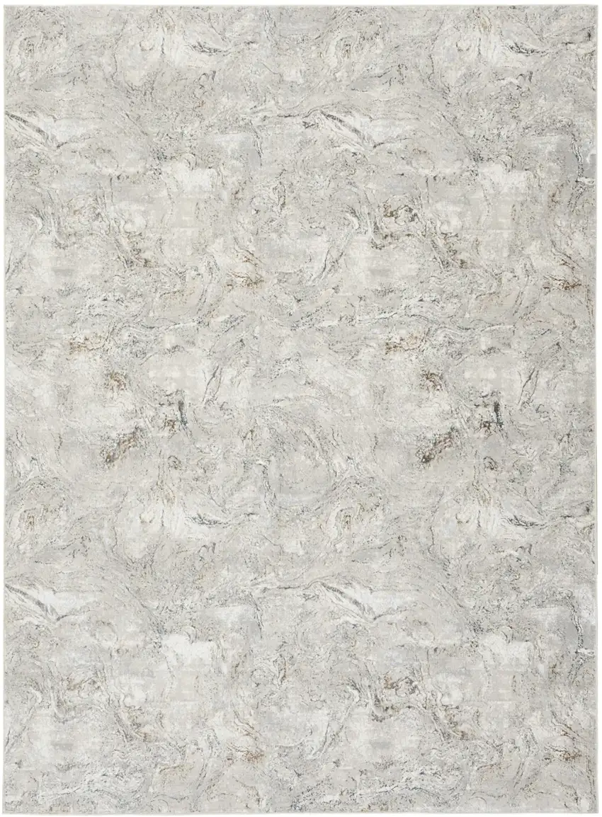 Gray and Brown Abstract Non Skid Area Rug Photo 1