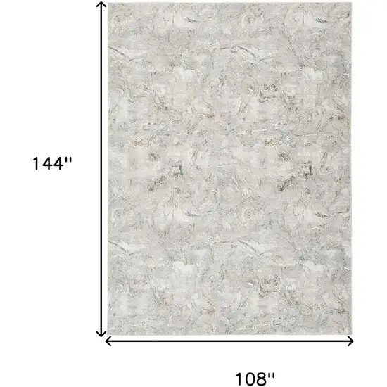 Gray and Brown Abstract Non Skid Area Rug Photo 3