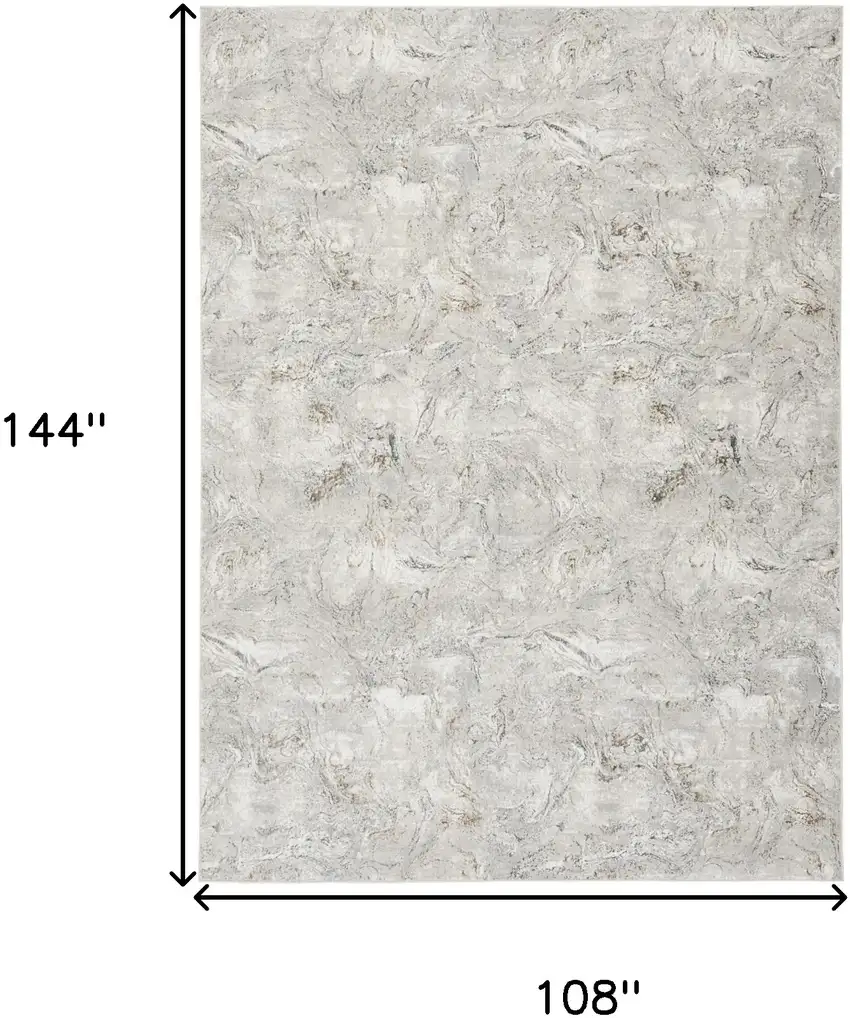 Gray and Brown Abstract Non Skid Area Rug Photo 3