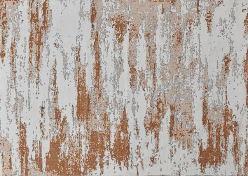 Gray and Brown Abstract Printed Washable Non Skid Area Rug Photo 3