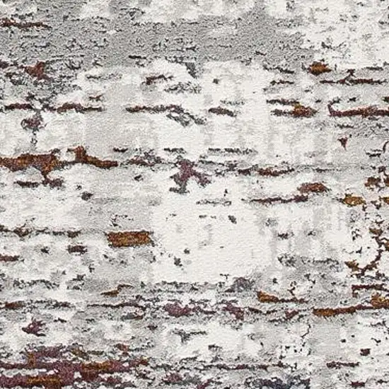 Gray And Brown Abstract Scraped Area Rug Photo 8