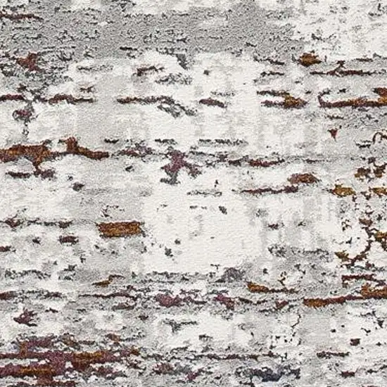 Gray And Brown Abstract Scraped Area Rug Photo 8