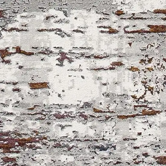 Gray And Brown Abstract Scraped Area Rug Photo 3