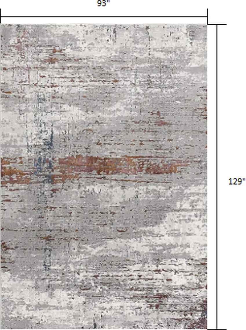 Gray and Brown Abstract Scraped Area Rug Photo 3