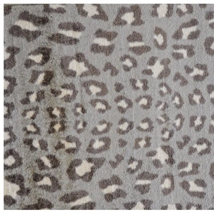 Gray and Brown Cheetah Washable Floor Mat Photo 7