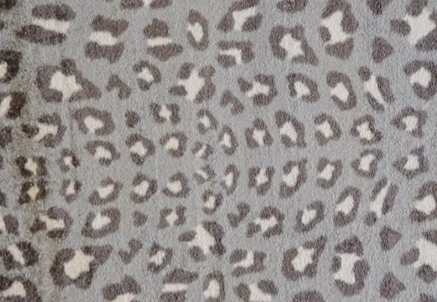 Gray and Brown Cheetah Washable Floor Mat Photo 2