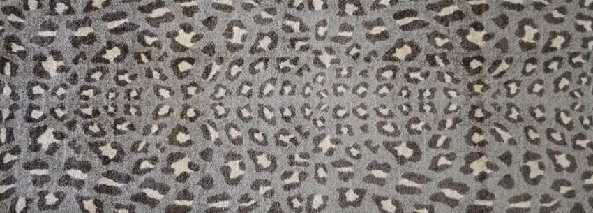Gray and Brown Cheetah Washable Runner Rug Photo 2