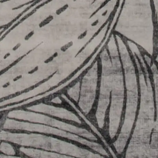 Gray and Brown Floral Distressed Area Rug Photo 3