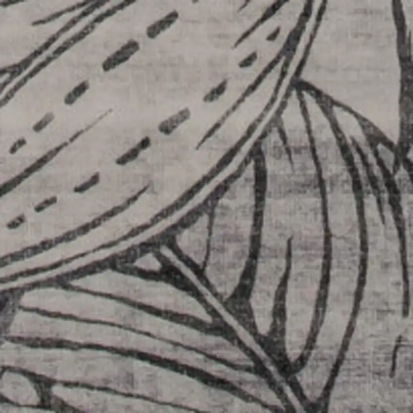 Gray and Brown Floral Distressed Area Rug Photo 3