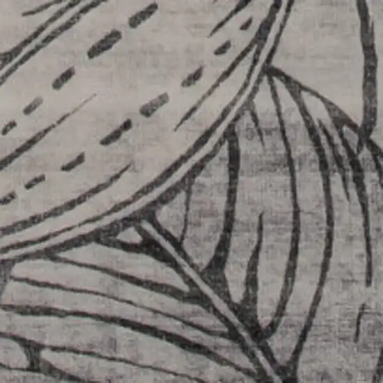 Gray and Brown Floral Distressed Area Rug Photo 3