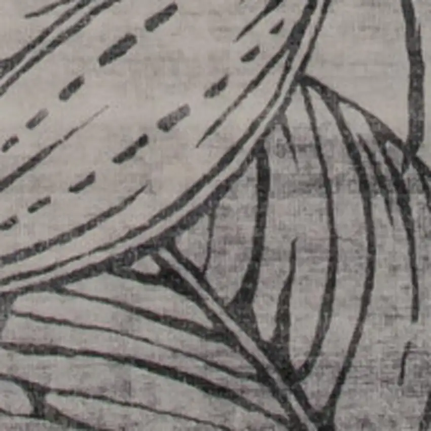 Gray and Brown Floral Distressed Area Rug Photo 3