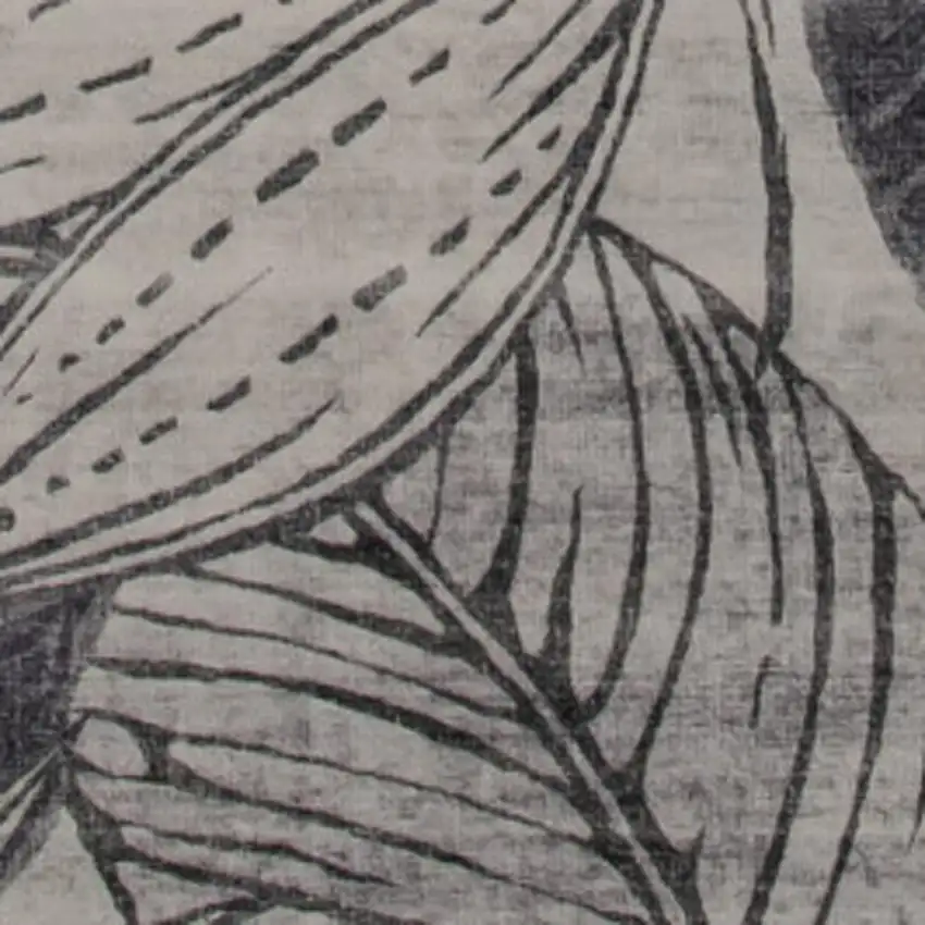 Gray and Brown Floral Distressed Area Rug Photo 4