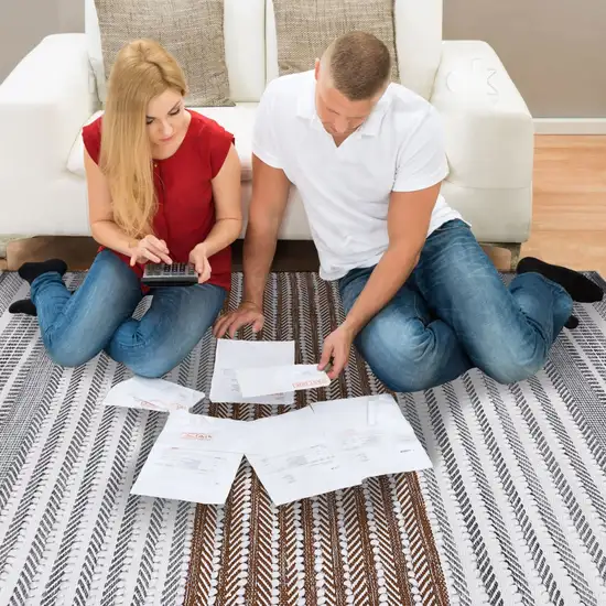Gray and Brown Geometric Hand Woven Area Rug Photo 6