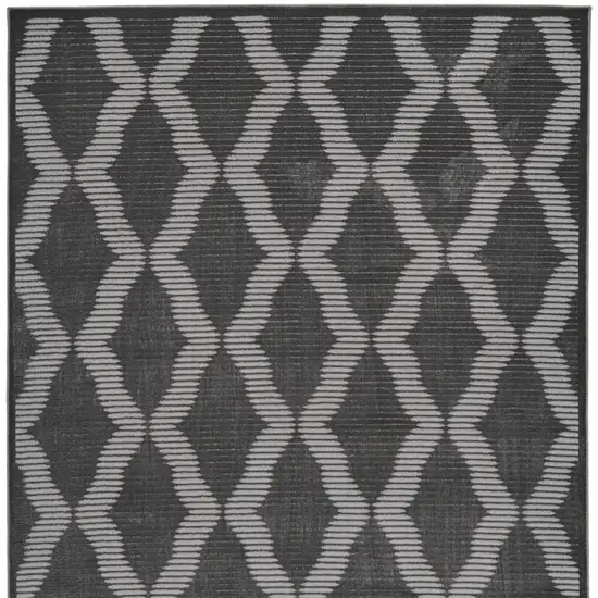 Gray and Brown Geometric Power Loom Area Rug Photo 5