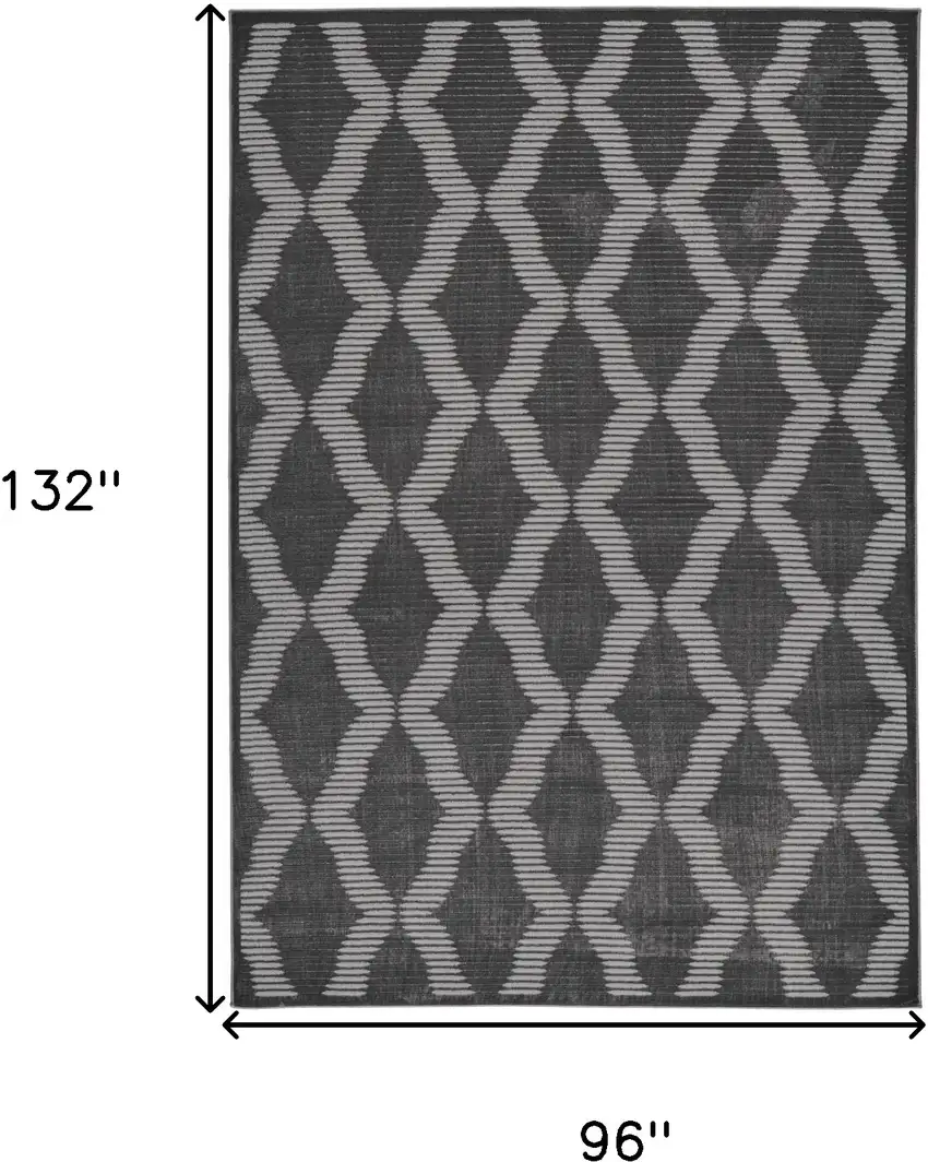 Gray and Brown Geometric Power Loom Area Rug Photo 8