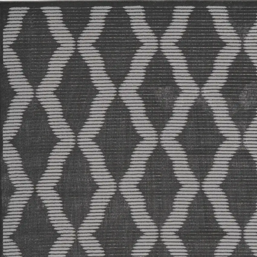 Gray and Brown Geometric Power Loom Area Rug Photo 5