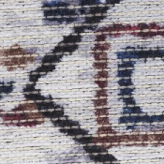 Gray and Brown Geometric Power Loom Washable Area Rug Photo 1