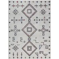 Photo of Gray and Brown Geometric Power Loom Washable Area Rug